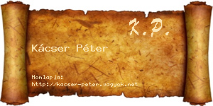 Kácser Péter névjegykártya